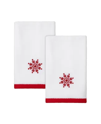 Avanti Sparkle Snowflakes Holiday 2-Pc. Fingertip Towel Set, 11" x 16"