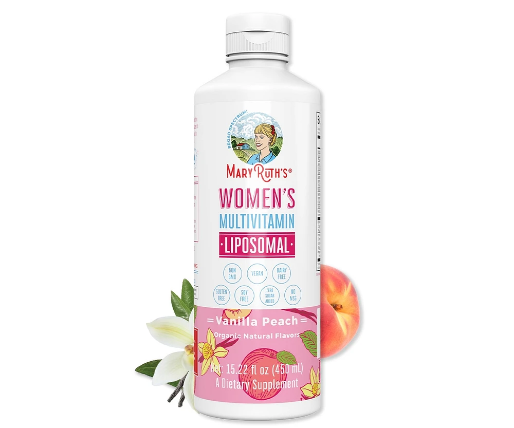 MaryRuth's Women's Multivitamin Liposomal Vanilla Peach