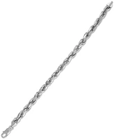 Esquire Men's Jewelry Rope Link Chain Bracelet (7.5mm