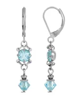 2028 Aqua Drop Earrings