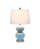 Lalia Home Dual Orb Table Lamp with Fabric Shade