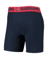 Men's Concepts Sport Navy, Red Cleveland Guardians Two-Pack Flagship Boxer Briefs Set