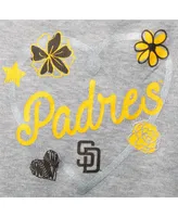 Infant Boys and Girls Brown, Gold, Gray San Diego Padres Batter Up 3-Pack Bodysuit Set