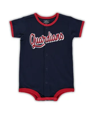 Infant Boys and Girls Navy Cleveland Guardians Power Hitter Romper