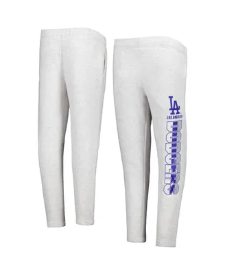 Big Boys Ash Los Angeles Dodgers Game Time Fleece Pants