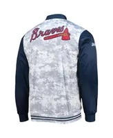 Men's Stitches Navy Atlanta Braves Camo Full-Zip Jacket