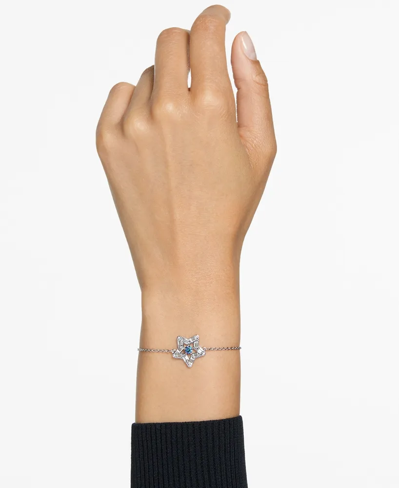 Swarovski Baguette Crystal Star Charm Slider Bracelet