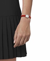 Tissot Women's Swiss Lovely Red Leather Strap Watch 20mm