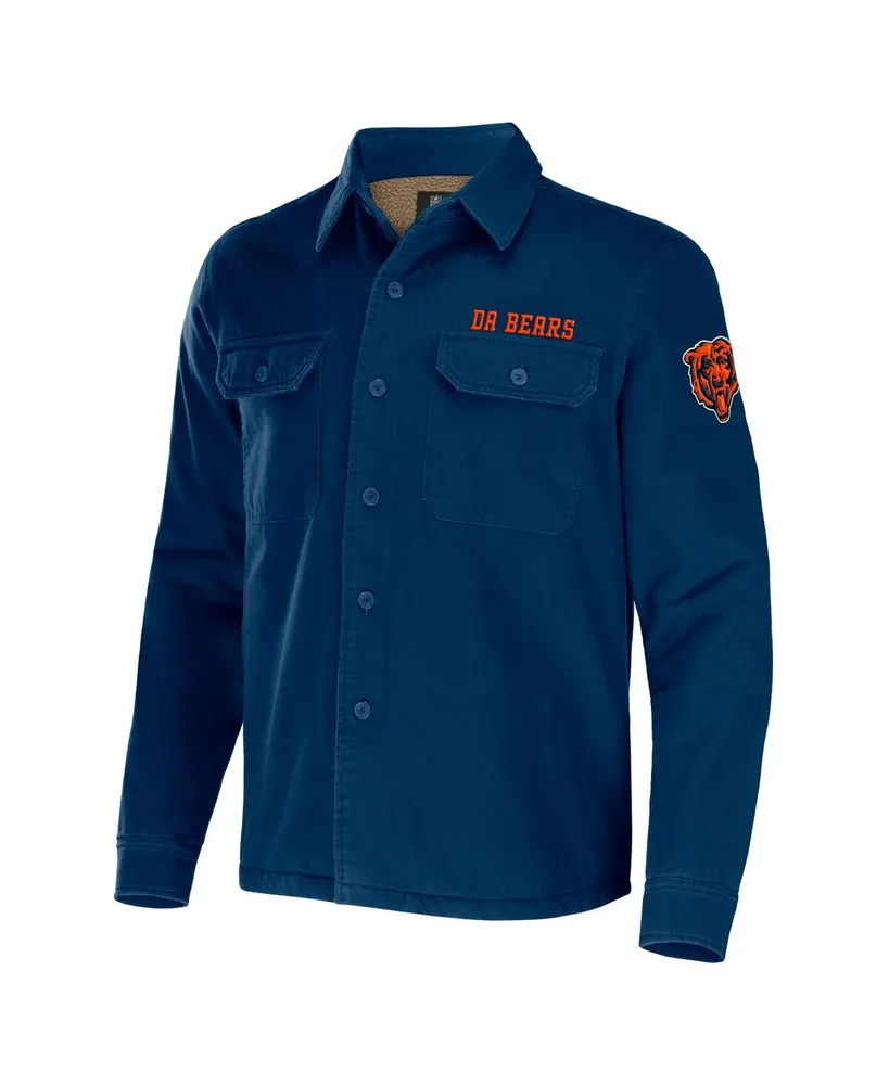 Men's Nfl x Darius Rucker Collection by Fanatics Navy Chicago Bears Canvas Button-Up Shirt Jacket