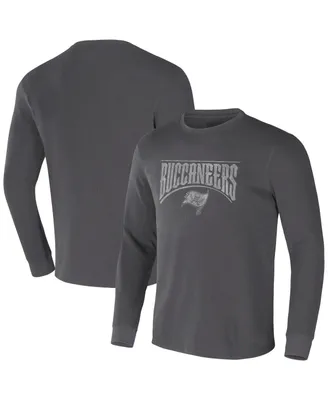 Men's Nfl x Darius Rucker Collection by Fanatics Charcoal Tampa Bay Buccaneers Long Sleeve Thermal T-shirt