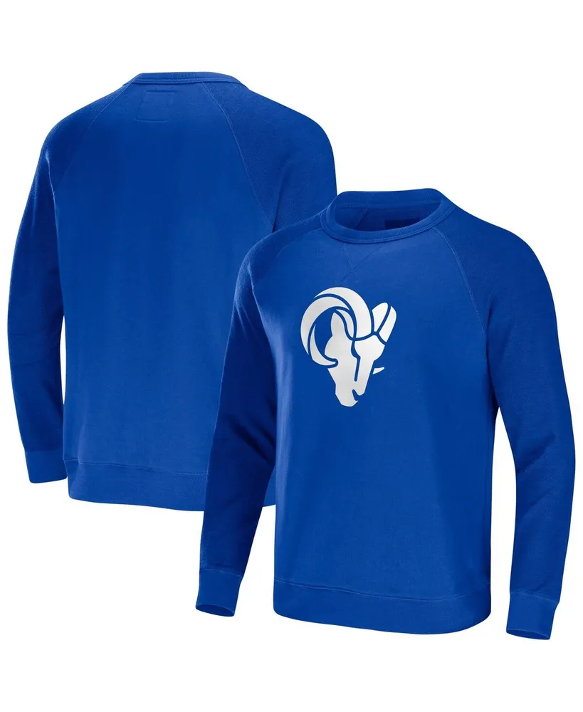 Men's Nfl x Darius Rucker Collection by Fanatics Royal Los Angeles Rams Raglan Fleece Pullover Sweatshirt