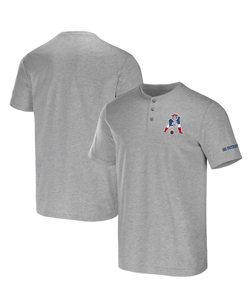 Men's Nfl x Darius Rucker Collection by Fanatics Heather Gray New England Patriots Henley T-shirt