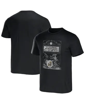 Men's Nfl x Darius Rucker Collection by Fanatics Black New Orleans Saints Band T-shirt