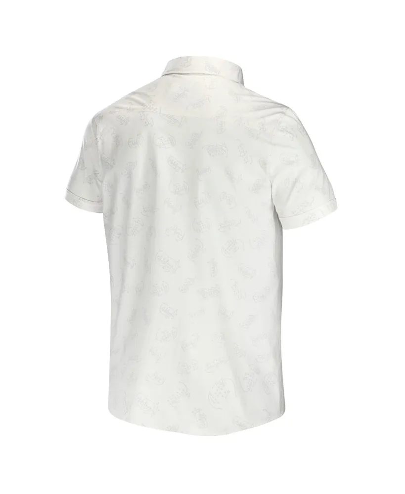 Men's Nfl x Darius Rucker Collection by Fanatics White Kansas City Chiefs Woven Button-Up T-shirt