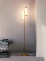 Brightech Gemini Led Dimmable Modern Tree Floor Lamp with Two Lights - Antique