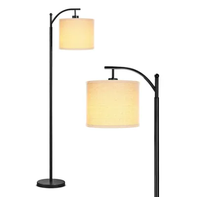 Brightech Montage 62" Led Arc Floor Lamp with Hanging Drum Shade