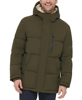 Cole Haan Men's Puffer Coat With Fleece-Lined Hood