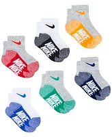 Nike Baby and Toddler Boys or Girls Multi Logo Socks, Pack of 6