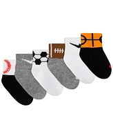 Nike Baby Boys Swoosh Sport Balls Socks, Pack of 6