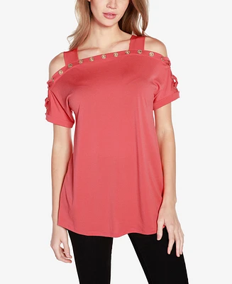 Belldini Women's Cold-Shoulder Top