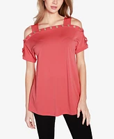 Belldini Women's Cold-Shoulder Top