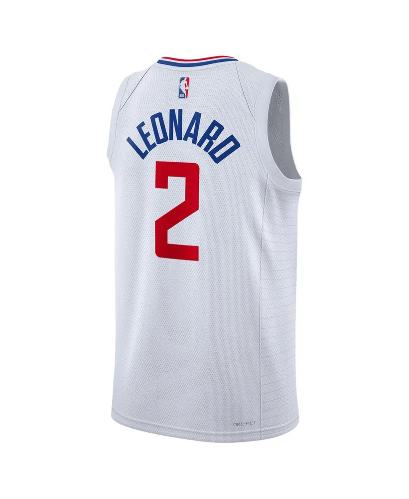 Men's Nike Kawhi Leonard White La Clippers Swingman Jersey - Association Edition