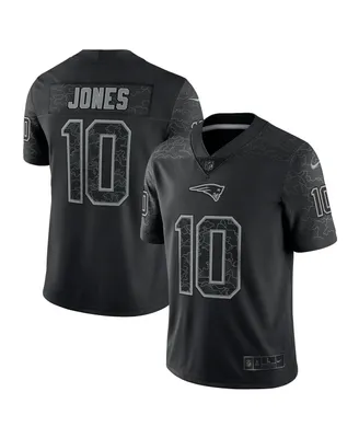 Men's Nike Mac Jones Black New England Patriots Reflective Limited Jersey