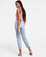 Guess Women's Frayed Mom Jeans