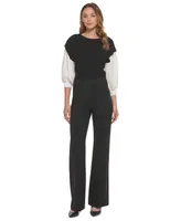 Dkny Women's Soft Ponte Knit High Rise Pull-On Pants