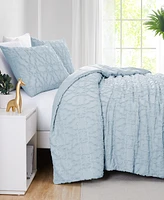 Southshore Fine Linens Stella Clipped Jacquard 3-Pc. Comforter Set