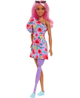 Barbie Fashionistas Doll with Pink Hair and Prosthetic Leg