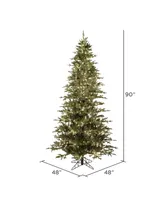 Vickerman Kamas Fraser Fir Artificial Christmas Tree, Warm Low Voltage 3mm Led Lights, 7.5'