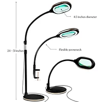 Brightech Lightview Pro Led 3-in-1 Magnifier Floor or Desk Lamp (1.75x) 3 Diopter
