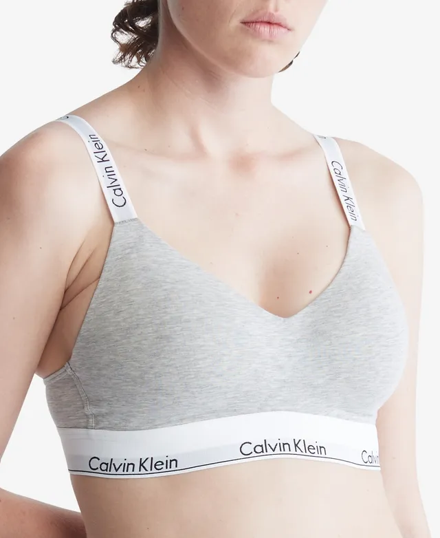 Calvin Klein Women's Sheer Marquisette Lace Lightly Lined Demi Bra QF6875 -  Macy's