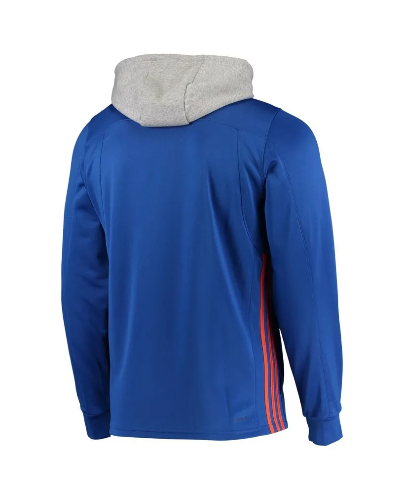 Men's adidas Royal New York Islanders Skate Lace Aeroready Pullover Hoodie