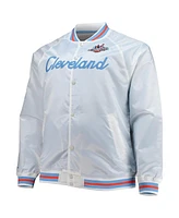 Men's Mitchell & Ness White Big and Tall 1997 Nba All-Star Game Hardwood Classics Satin Full-Snap Jacket