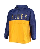 Men's Blue St. Louis Blues Big and Tall Anorak Half-Zip Pullover Hoodie