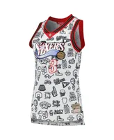 Women's Mitchell & Ness Allen Iverson White Philadelphia 76ers 2000 Doodle Swingman Jersey