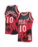 Men's Mitchell & Ness Tim Hardaway Scarlet Miami Heat Hardwood Classics 1996-97 Hyper Hoops Swingman Jersey