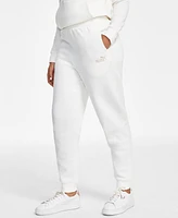 Puma Women's Embroidered-Logo Fleece Sweatpant Joggers