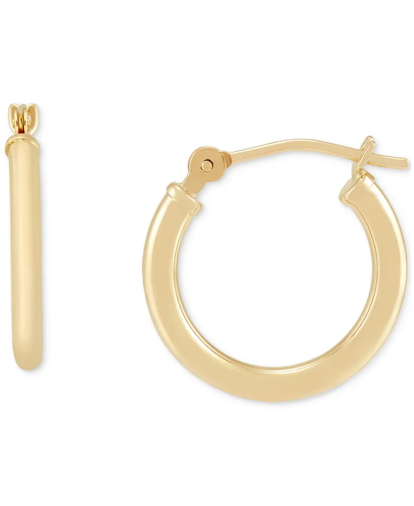 Polished Tube Small Hoop Earrings in 14k Gold, 1/2", Created for Macy's