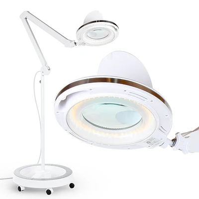 Brightech Lightview Pro 55" Dimmable Magnifying Led Rolling Floor Lamp (1.75X)