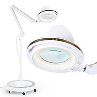 Brightech Lightview Pro 55" Dimmable Magnifying Led Rolling Floor Lamp (1.75X)