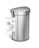 simplehuman Semi-Round Sensor Trash Can, 45 Liters