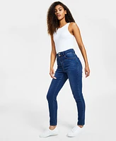 Dollhouse Curvy High Rise Double Button Skinny Jeans