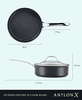 Anolon X Hybrid Nonstick Saute Pan with Lid, 3.5-Quart