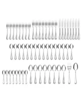 Hampton Forge 18/0 Stainless Steel Swirl Mirror 58 Piece Flatware Set, Service for 8