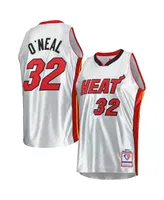 Men's Mitchell & Ness Shaquille O'Neal Platinum Miami Heat 2005-06 Hardwood Classics 75th Anniversary Swingman Jersey