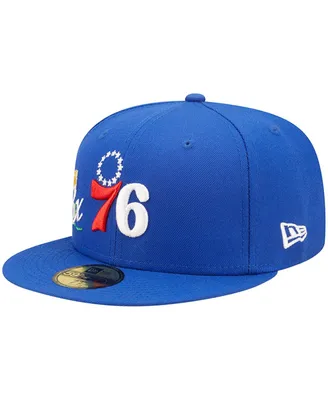 Men's New Era Royal Philadelphia 76ers 3x Nba Finals Champions Crown 59FIFTY Fitted Hat