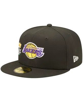 Men's New Era Black Los Angeles Lakers 17x Nba Finals Champions Crown 59FIFTY Fitted Hat